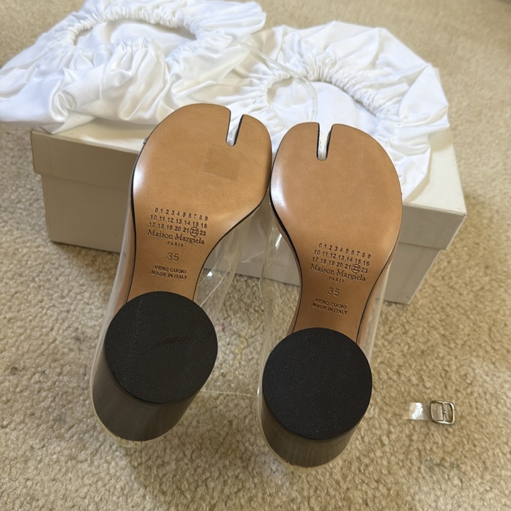 NIB Maison Martin Margiela Tabi Mary Jane Sandals Heels - Picture 11 of 11
